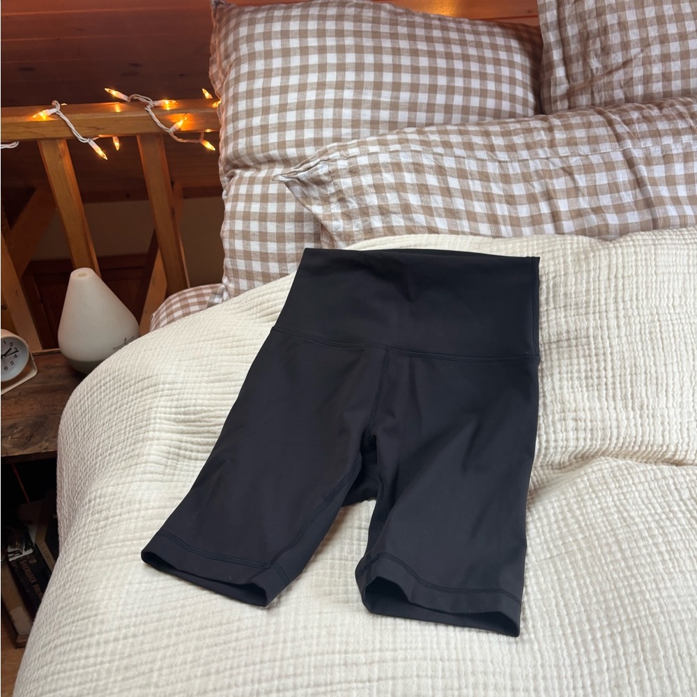 NWOT Lululemon Black High-Waisted Biker Shorts